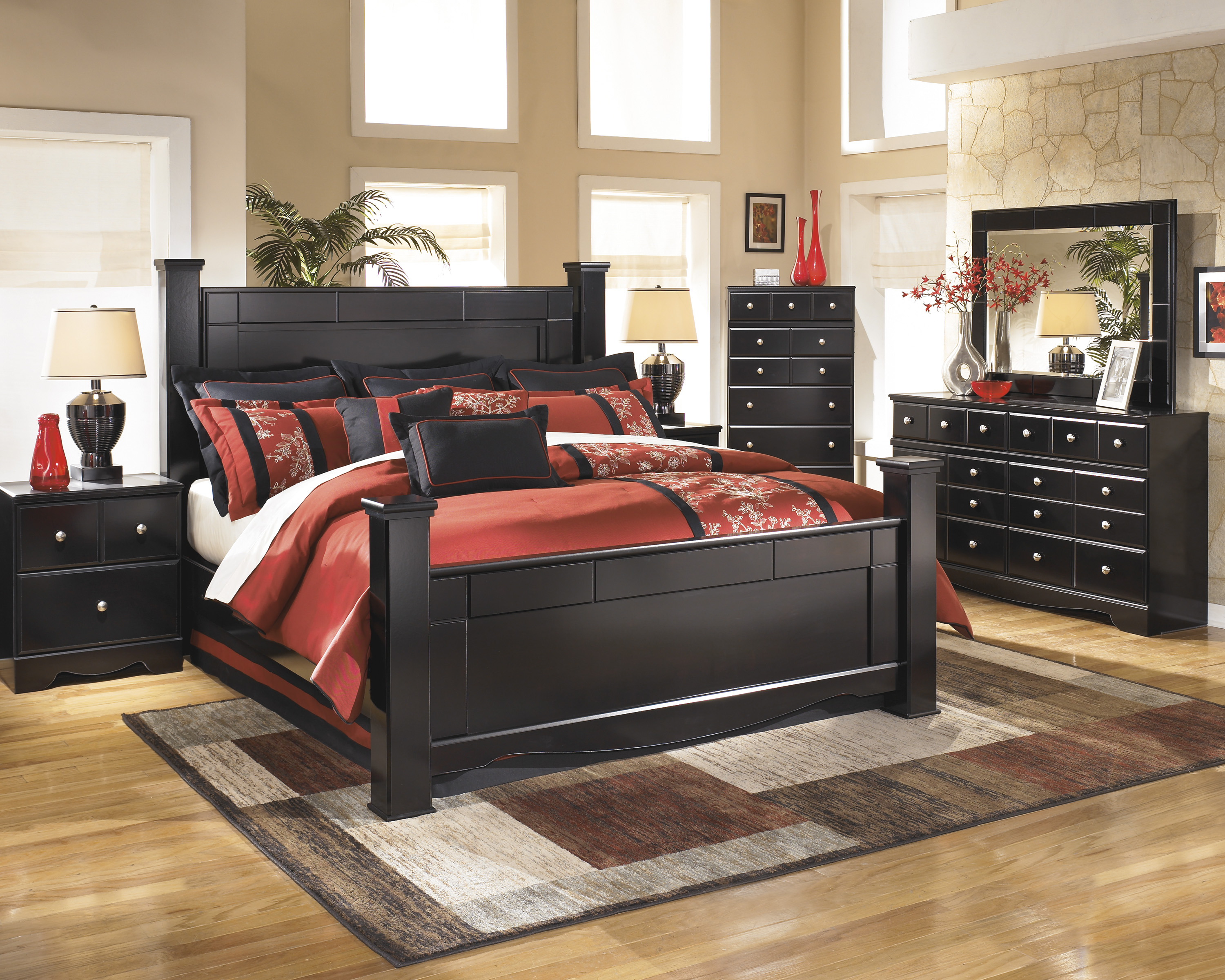 Rent Ashley Shay 4-Piece Queen Bedroom Set at Rent-A-Center